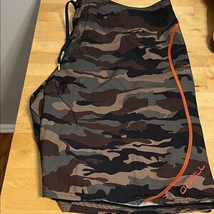 O'Neill Men's Brown Camouflage Board Shorts- 38